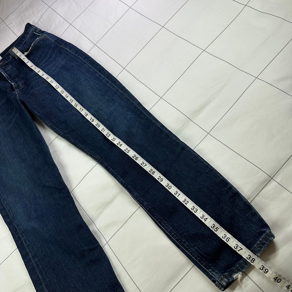 Agolde Jeans Women 27 Blue Nico High Rise Slim Cabana Button Fly Dark Wash Denim - Picture 12 of 13